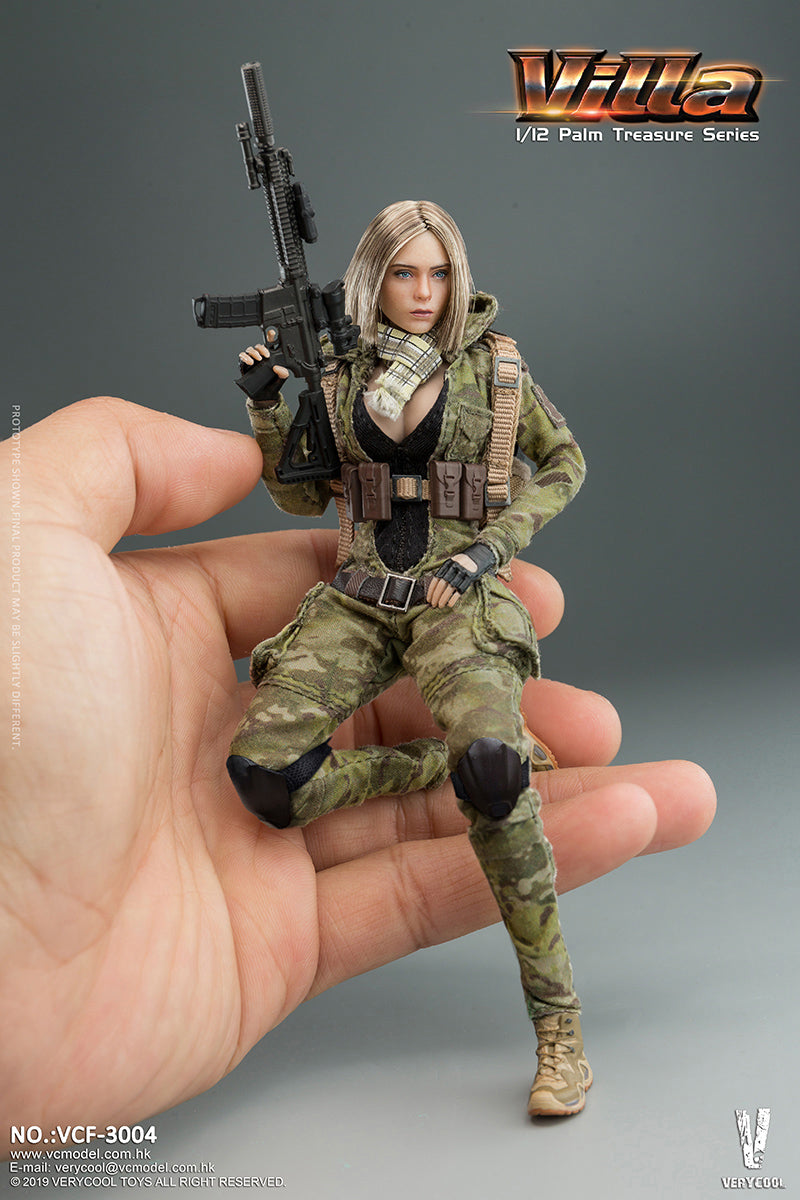 Very Cool 1:12 MC Camouflage Women Soldier Villa - Hobby Bee Canada