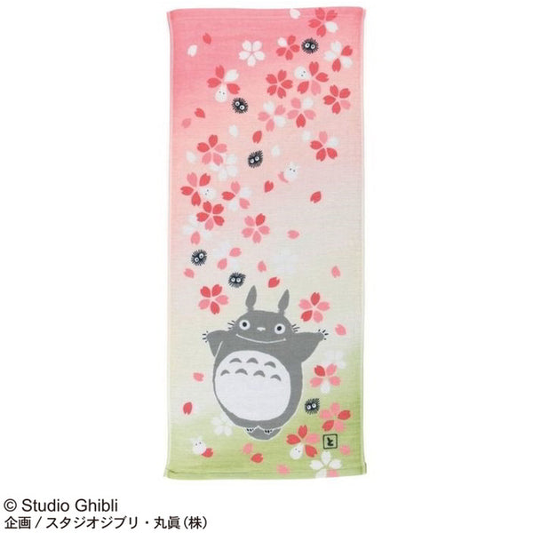 Studio Ghibli Imabari Gauze Series (Face Towel) "My Neighbor Totoro" - Flower (Pink and White)