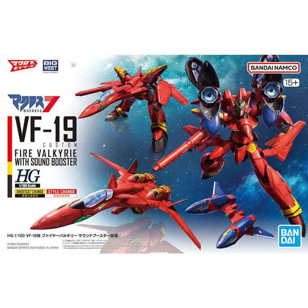 Bandai Hobby HG 1/100 VF-19 CUSTOM FIRE VALKYRIE WITH SOUND BOOSTER