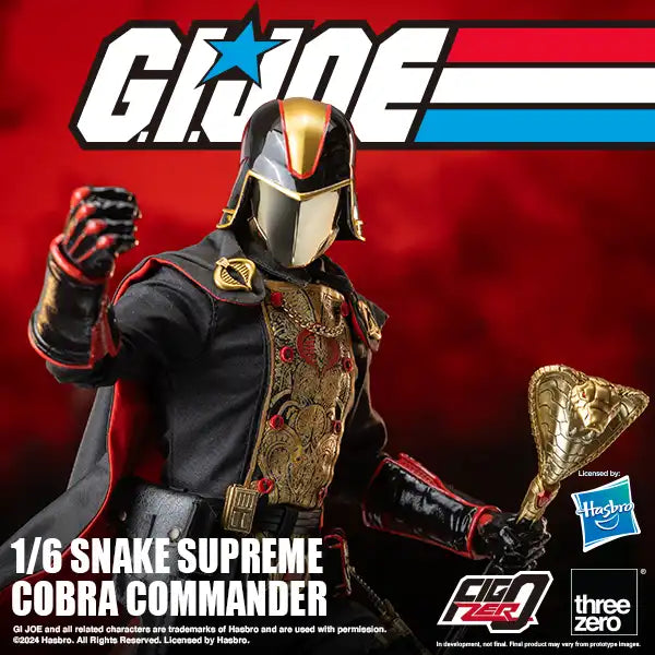 Red Cobra Commander Joe FigZero 1/6 Snake Supreme Cobra Commander