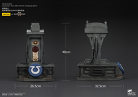 WARHAMMER Ultramarines Lieutenant Titus' MKX Helmet & Display Stand