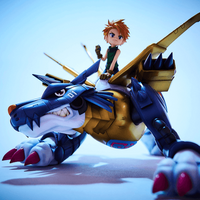 Precious G.E.M. Digimon Adventure Metal Garurumon & Ishida Yamato (Reissue)
