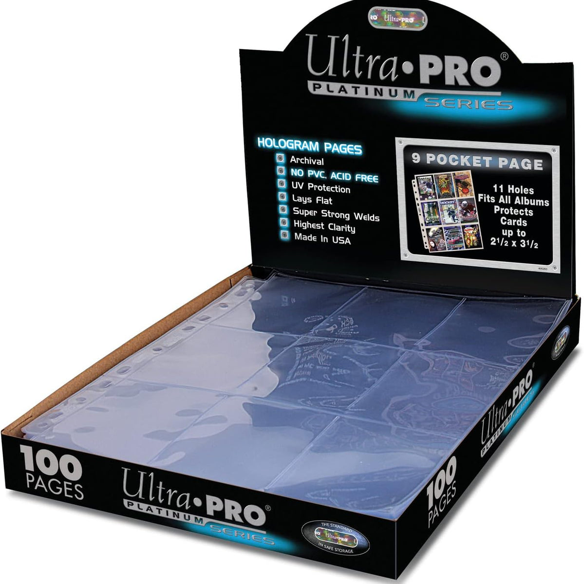 Ultra Pro - Platinum Hologram 9-Pocket Pages (100 PCS) - Hobby Bee Canada