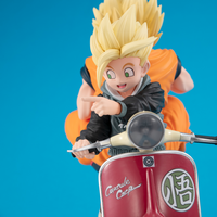 Desktop Real McCoy EX Dragon Ball Z Super Saiyan Son Goku & Super Saiyan Son Gohan with Mortorbike