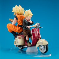 Desktop Real McCoy EX Dragon Ball Z Super Saiyan Son Goku & Super Saiyan Son Gohan with Mortorbike