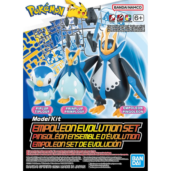 Bandai Hobby POKEMON MODEL KIT EMPOLEON  EVOLUTION SET