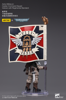 [Backorder] WARHAMMER  Astra Militarum Cadian Command Squad Veteran with Regimental Standard