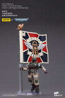 [Backorder] WARHAMMER  Astra Militarum Cadian Command Squad Veteran with Regimental Standard