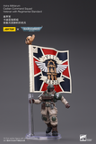 [Backorder] WARHAMMER  Astra Militarum Cadian Command Squad Veteran with Regimental Standard