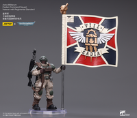 [Backorder] WARHAMMER  Astra Militarum Cadian Command Squad Veteran with Regimental Standard
