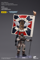 [Backorder] WARHAMMER  Astra Militarum Cadian Command Squad Veteran with Regimental Standard