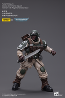 [Backorder] WARHAMMER  Astra Militarum Cadian Command Squad Veteran with Regimental Standard