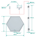 The Simple Stand x3 (for Figures & Models) Hex Type