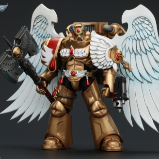 WARHAMMER Blood Angels Sanguinary Guard with Encarmine Axe