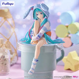 Hatsune Miku Noodle Stopper Figure Rabbit Ear Hood Pajama Blue Color Ver.