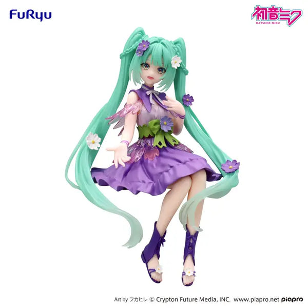 Hatsune Miku Noodle Stopper Figure Flower Fairy Cosmos Purple