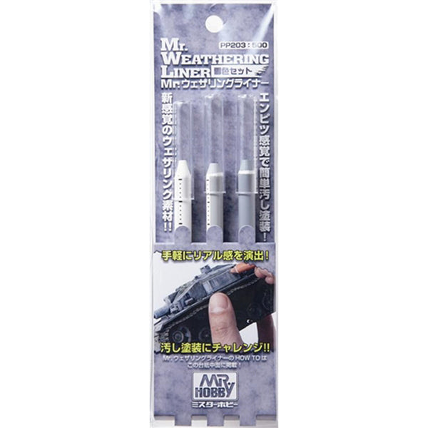 Mr. Weathering Liner: Snow Color Set