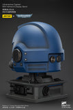 WARHAMMER Ultramarines Captain MkX Helmet & Display Stand