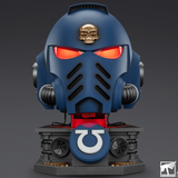 WARHAMMER Ultramarines Captain MkX Helmet & Display Stand