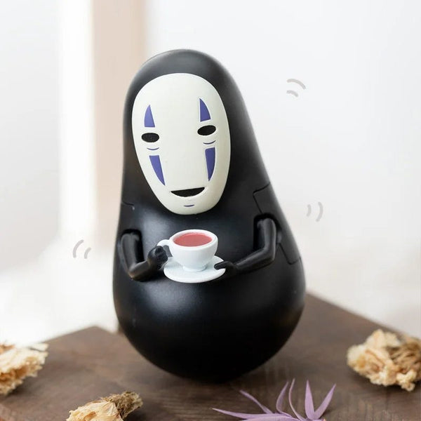 No-Face With Teacup Roly Poly Tilting Figure "Spirited Away" (YR-MC04)