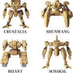 [Backorder] Front Mission Structure Arts 1/72  Plastic Model Kit Series Vol.6 (Set of 4)