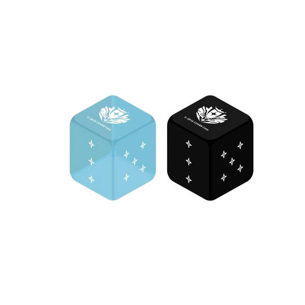 Hololive Card Game - OFFICIAL DICE SET LIGHT BLUE/BLACK (2-PIECE SET)