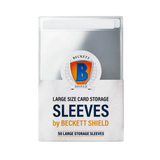 Beckett Shield Semi-Rigid Large Size Card Storage Sleeves (50 Count)