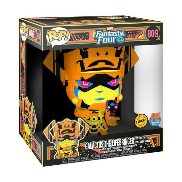 Pop! Marvel: Fantastic Four - 10" Galactus the LIfebringer w/ The Fallen One (Black Light Ver.) PX Previews Exclusive (Chase)