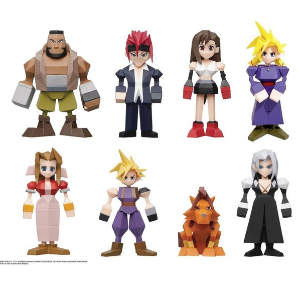 Final Fantasy VII Polygon Figures (Set of 8 includes Chase variant)