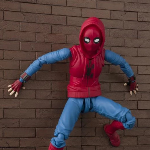Bandai Tamashii Nations S.H.Figuarts Spider-Man: Homecoming Spider-Man Homemade Suit & Tamashii Option Act Wall